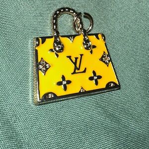 Yellow purse zipper pull charm. Stamped on the back!